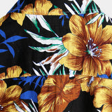 Korte Mouwen Bloemenpatroon Shirt voor Mannen