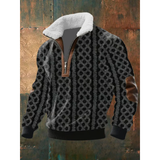 Fleece herentrui met opstaande kraag