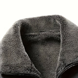 Elegante Leren Jas met Fleece