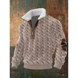 Fleece herentrui met opstaande kraag