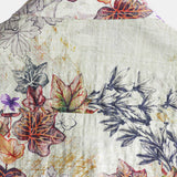 Korte Mouwen Katoenen Resort Overhemd met Botanische Aquarelprint voor Mannen