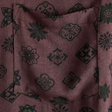 Klassieke Retro Korte Mouwen Katoenen Hemd met Geometrisch Patroon voor Mannen
