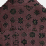 Klassieke Retro Korte Mouwen Katoenen Hemd met Geometrisch Patroon voor Mannen