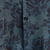 Boho Vintage Overhemd met Korte Mouwen van Katoen met Bloemenpatroon voor Mannen