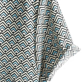 Heren Katoenen Casual Vintage Geometrische Overhemd met Knopen voor de Zomer Retro Korte Mouw