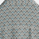 Heren Katoenen Casual Vintage Geometrische Overhemd met Knopen voor de Zomer Retro Korte Mouw
