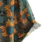 Zomer Hemd met Korte Mouwen in Retro Stijl met Zonnebloem Motief voor Mannen