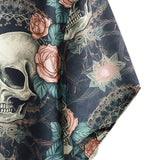 Katoenen Zomer T-shirt met Korte Mouwen voor Mannen met Punk Rock Skulls