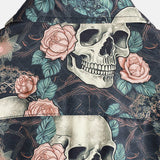 Katoenen Zomer T-shirt met Korte Mouwen voor Mannen met Punk Rock Skulls