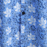 Katoenen Shirt met Tropisch Bloemenpatroon voor Mannen met Korte Mouwen