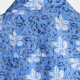 Katoenen Shirt met Tropisch Bloemenpatroon voor Mannen met Korte Mouwen