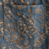 Mannelijk Katoenen Overhemd met Vintage Retro Paisley Bloemenpatroon uit de Jaren '70 met Knopen en Korte Mouwen voor het Strand