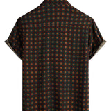 Katoenen Zomer Casual Vintage Overhemd Korte Mouwen voor Mannen