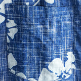 Hawaiiaanse Katoenen Overhemd voor Mannen met Korte Mouwen en Knopen in Blauw Bloemenpatroon