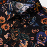 Korte Mouwen Katoenen Boho Shirt met Bloemenpatroon voor Mannen