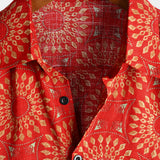 Heren Hawaïaanse Katoenen Boho Vintage Overhemd met Korte Mouwen uit de Jaren '70.