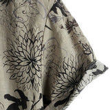 Heren Katoenen Vintage Overhemd met Korte Mouwen in Retro Bloemenpatroon