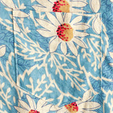 Hawaiiaanse Katoenen Bloemenoverhemd voor Mannen, voor Vakantie, Met Knopen, Blauw, Korte Mouwen