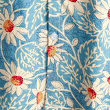 Hawaiiaanse Katoenen Bloemenoverhemd voor Mannen, voor Vakantie, Met Knopen, Blauw, Korte Mouwen