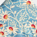 Hawaiiaanse Katoenen Bloemenoverhemd voor Mannen, voor Vakantie, Met Knopen, Blauw, Korte Mouwen