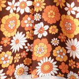 Zomer Overhemd van Katoen met Korte Mouwen met Vintage Bloemenknopen voor Mannen, Disco Thema uit de Jaren '70.