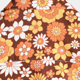 Zomer Overhemd van Katoen met Korte Mouwen met Vintage Bloemenknopen voor Mannen, Disco Thema uit de Jaren '70.