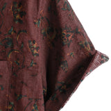 Zomer Katoenen Retro Boho Bloemen Overhemd voor Mannen