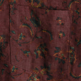 Zomer Katoenen Retro Boho Bloemen Overhemd voor Mannen