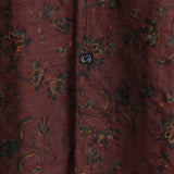 Zomer Katoenen Retro Boho Bloemen Overhemd voor Mannen