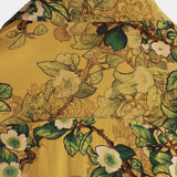 Heren Vintage Casual Katoenen Overhemd met Bloemen en Korte Mouwen