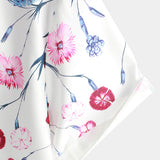 Katoenen Bloes met Bloemenpatroon voor Mannen, Zomer T-shirt met Korte Mouwen
