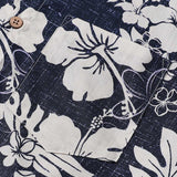 Vintage Overhemd met Korte Mouwen voor Mannen met Bloemenpatroon van het Eiland