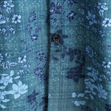 Retro Overhemd van Katoen Casual met Korte Mouwen en Bloemenzak in de Kleur Blauw voor Mannen