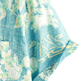 Katoenen overhemd met korte mouwen met vintage Hawaiiaans bloemenpatroon voor mannen