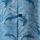 Korte Mouwen Katoenen Hawaiian Shirt voor Mannen voor de Zomer Ocean Shark