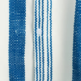 Heren Casual Overhemd met Korte Mouwen in Blauwe Verticale Strepen van Vintage Katoen