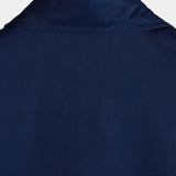 Aloha Vintage Korte Mouwen Shirt Marineblauw met Bloemen- en Verticale Strepenpatroon voor Mannen
