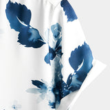 Heren Zomerbloemshirt van Katoen met Korte Mouwen