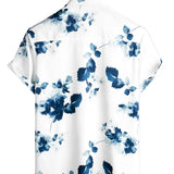 Heren Zomerbloemshirt van Katoen met Korte Mouwen