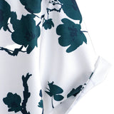 Heren Zomerbloem Shirt van Katoen met Korte Mouwen