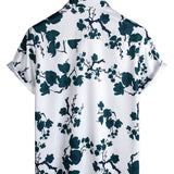 Heren Zomerbloem Shirt van Katoen met Korte Mouwen