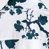 Heren Zomerbloem Shirt van Katoen met Korte Mouwen