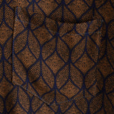 Korte Mouwen Katoenen Hem met Pocket in Retro Geometrisch Patroon in Bruine Kleur voor Mannen