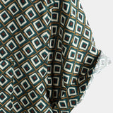 Casual Overhemd met Korte Mouwen in Geometric Pattern voor Mannen