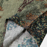 Groen vintage herenoverhemd met bosprint