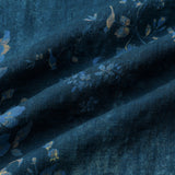 Casual Overhemd met Korte Mouwen van Katoen met Aquarel Bloemenpatroon in Blauwe Kleur voor Mannen