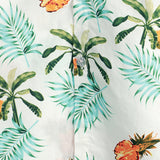 Hawaiiaanse Katoenen Strandshirt met Ananas voor Mannen, Korte Mouwen en Knopen