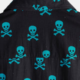 Katoenen Zomer T-shirt met Korte Mouwen voor Mannen met Punk Rock Skull Patroon