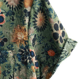 Heren Korte Mouw Katoenen Overhemd in Vintage Stijl met Bloemenpatroon
