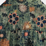 Heren Korte Mouw Katoenen Overhemd in Vintage Stijl met Bloemenpatroon